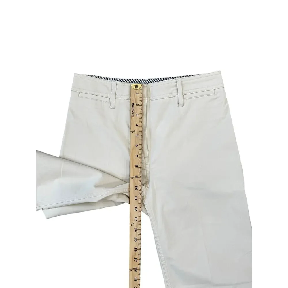 J.Crew Tall Wide Leg Trouser Chino Natural Cream Minimalist Stretch T26